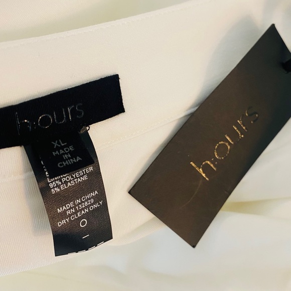 H:ours NEW Revolve Milla Snap Button Side Slit Mini Skirt in Ivory Size XL - Picture 10 of 11